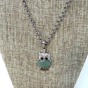 💖Green Aventurine "Plumpy The Owl" Necklace